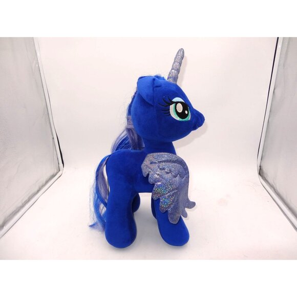 My Little Pony Princess Luna Plush Build-A-Bear Workshop Blue Glitter Wings & Ho - Picture 1 of 8